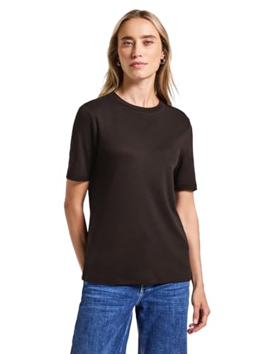 Street One Damen 3228125 Basic Shirt mit Turtleneck, deep Roast Brown, 34 von Street One