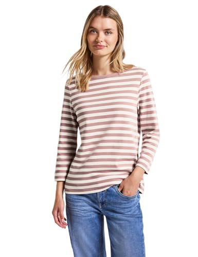 Street One Damen 3228127 Gestreiftes U-Boot Shirt, Faded Rose, 44 Street One Damen 3228127 Gestreiftes U-Boot Shirt, Faded Rose, 44 von Street One