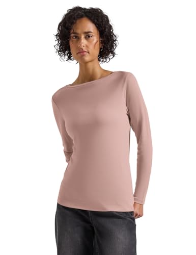 Street One Damen 3228383 Basic Langarmshirt, Faded Rose, 40 von Street One