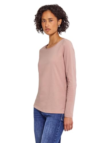 Street One Damen 3228387 Basic Langarmshirt, Faded Rose, 44 von Street One