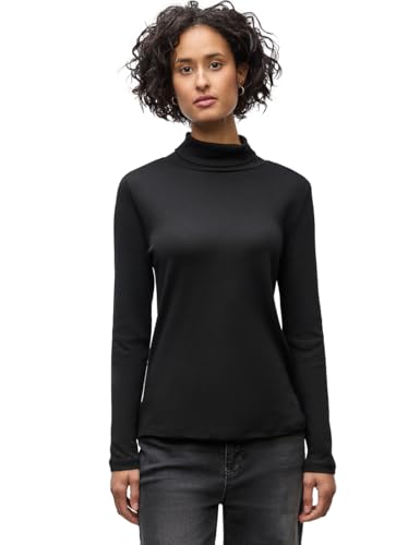 Street One Damen 3228395 Basic Rollkragen-Shirt, Black, 44 von Street One
