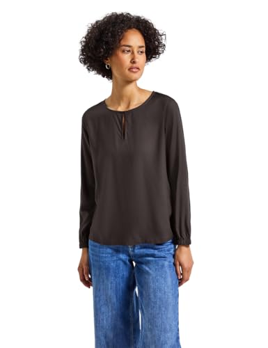Street One Damen 3411985 Rundhalsbluse mit Cut-Out, deep Roast Brown, 42 von Street One