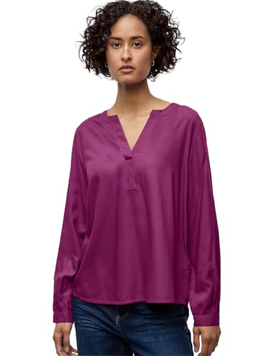 Street One Damen 3412056 Split Neck Tunika, Berry Paradise, 46 von Street One