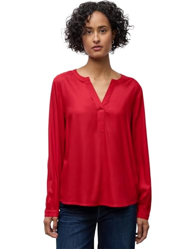 Street One Damen 3412056 Split Neck Tunika, Racing red, 42 von Street One