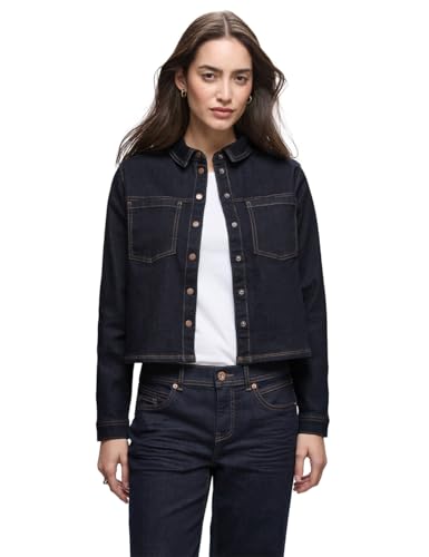 Street One Damen 3412112 Rinsed Jeansbluse, Rinse Blue Washed, 36 von Street One