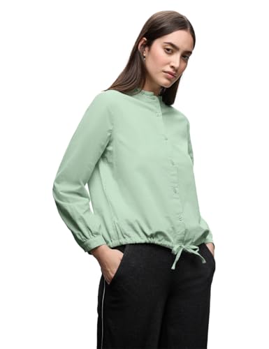 Street One Damen 3412230 Cordbluse mit Tunnelzug, Serene Green, 44 von Street One