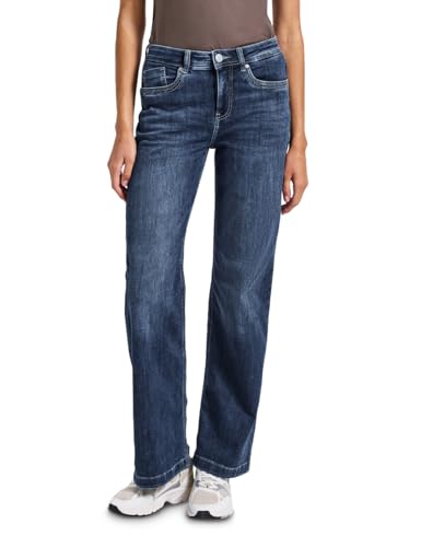 Street One Damen 3715695 Wide Leg Jeans, mid Blue Soft Washed, 29W x 30L von Street One