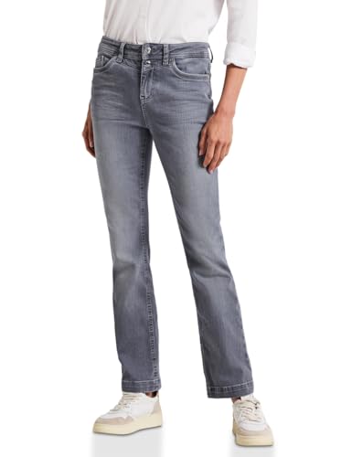Street One Damen 3715703 Bootcut Jeans, Light Steel Grey Washed, 25W x 30L von Street One
