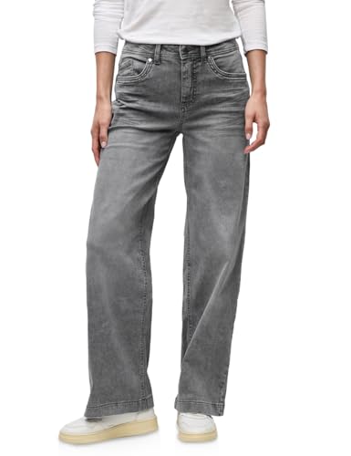 Street One Damen 3716500 Wide Leg Jeans, Light Grey Random Washed, 34W x 30L von Street One