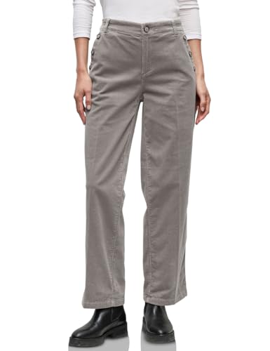 Street One Damen 3716611 Straight Leg Cordhose, Cinder Grey, 34W x 30L von Street One