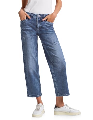 Street One Damen 3716776 Straight Leg Destroyed Jeans, Authentic mid Blue, 31W x 28L Street One Damen 3716776 Straight Leg Destroyed Jeans, Authentic mid Blue, 31W x 28L von Street One