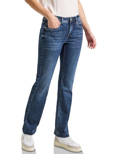 Street One Damen 3716820 Bootcut Jeans, Soft mid Blue Washed, 30 W/30 L von Street One