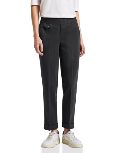 Street One Damen 3716894 Karierte Chino mit Tapebund, Black, 38W x 28L von Street One