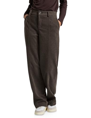 Street One Damen 3716928 Straight Leg Hose, deep Roast Brown, 36W x 32L von Street One