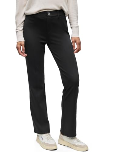 Street One Damen 3716944 Twill Bootcut Hose, Black, 40W x 30L von Street One