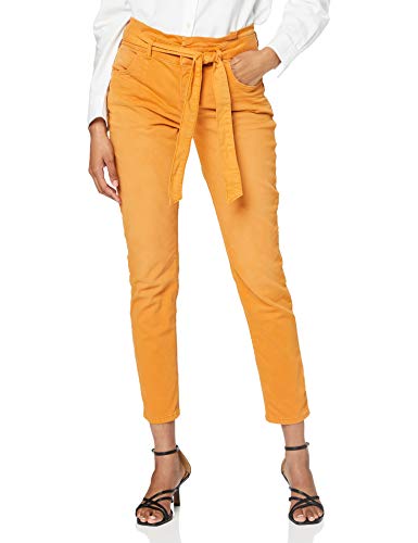 STREET ONE Damen 373366 Denim Style Bonny Loose Fit Paperbag Jeans, Foxy Caramel Soft wash, W27/L30 von Street One