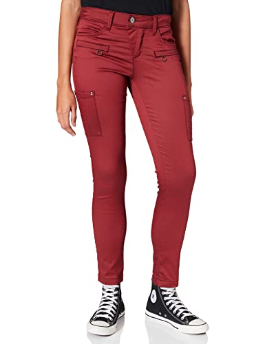 Street One Damen 374461 Hose, Dark Full red, W40/L30 von Street One