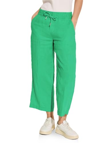 Street One Damen 7/8 Culotte Leinenhose soft grass green,44W/26L von Street One