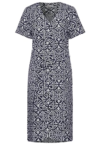 Street One Damen A143951 Print Kleid, deep Blue, 38 von Street One