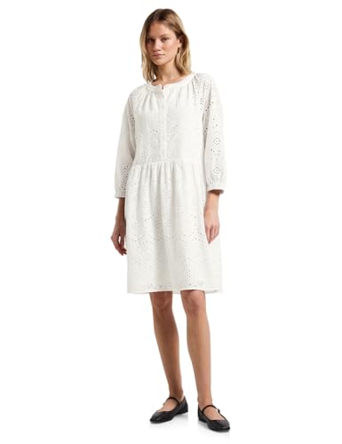 Street One Damen A144349 Kleid mit Lochstickerei, Off White, 46 Street One Damen A144349 Kleid mit Lochstickerei, Off White, 46 von Street One