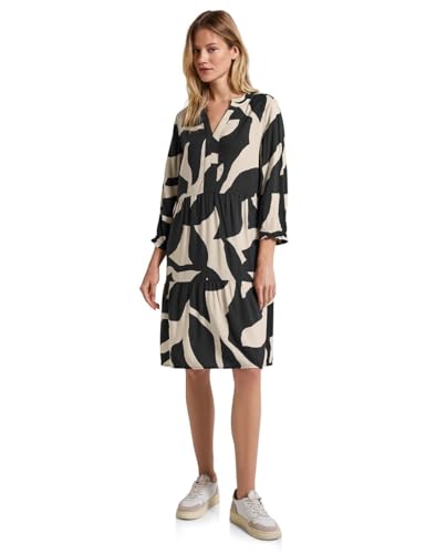 Street One Damen A144493 Gemustertes Tunika-Kleid, Whale Tail Grey, 40 von Street One