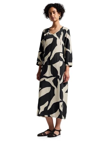 Street One Damen A144498 Gemustertes Midi-Kleid, Whale Tail Grey, 40 Street One Damen A144498 Gemustertes Midi-Kleid, Whale Tail Grey, 40 von Street One