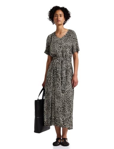 Street One Damen A144503 Maxi-Kleid mit Print, Schwarz, 44 von Street One