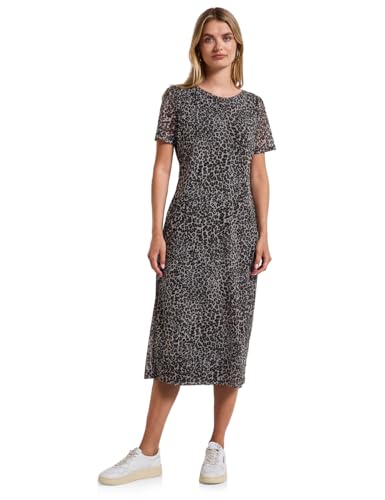 Street One Damen A144506 Mesh-Kleid mit Leo-Print, Schwarz, 40 Street One Damen A144506 Mesh-Kleid mit Leo-Print, Schwarz, 40 von Street One