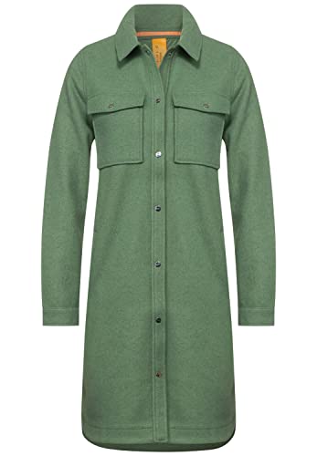 STREET ONE Damen A211697 Übergangsmantel, Washed Olive Melange, 42 von Street One