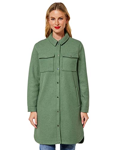 STREET ONE Damen A211697 Übergangsmantel, Washed Olive Melange, 42 von Street One