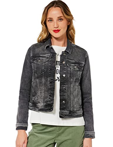 STREET ONE Damen A211704 Jeansjacke, Authentic Black Random wash, 36 von Street One