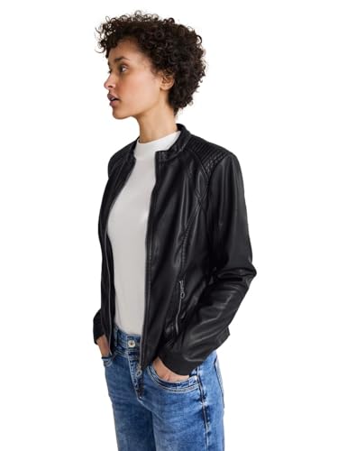 Street One Damen Kunstlederjacke Black 42 von Street One