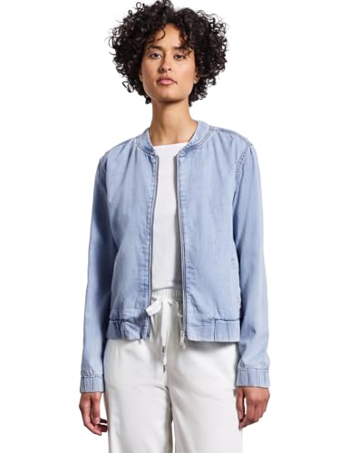 Street One Damen A212691 Jeans Blouson, Ultra Bleached Soft Wash, 42 von Street One