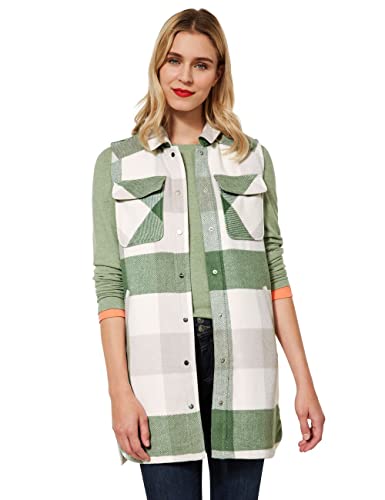 Street One Damen A220151 Longweste, Washed Olive, 34 von Street One