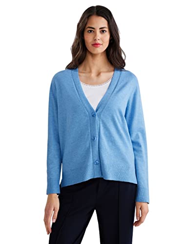 Street One Damen Strickjacke A253408, Sublime Blue Melange, 46 von Street One