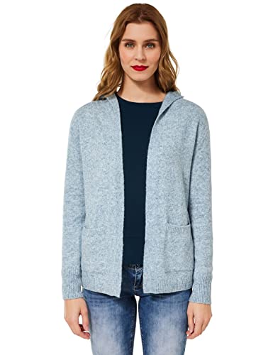 STREET ONE Damen A253505 Cardigan Hoodie, Milky Jade Melange, 42 von Street One