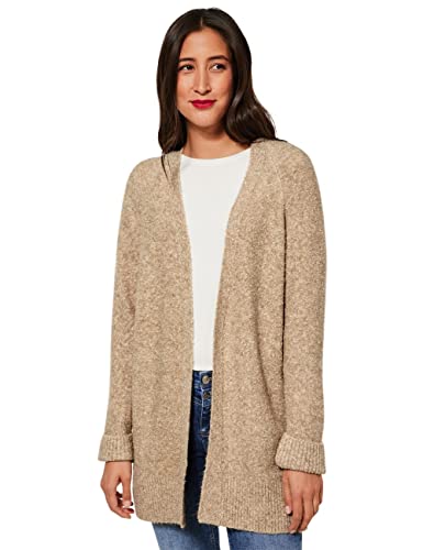 STREET ONE Damen A253510 Bouclé Cardigan, Buff Sand Melange, 38 von Street One