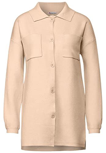 STREET ONE Damen A253511 Overshirt Cardigan, Dream White Melange, 38 von Street One