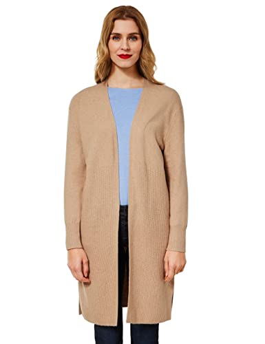 STREET ONE Damen A253513 Longcardigan, Buff Sand Melange, 38 von Street One