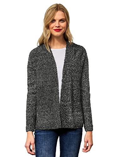 STREET ONE Damen A253539 Flauschige Strickjacke, Black, 36 von Street One