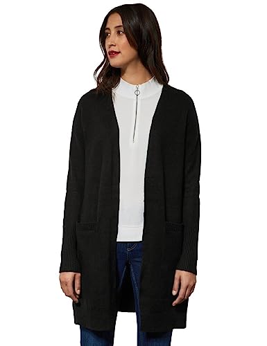 STREET ONE Damen A253541 Longcardigan, Black, 38 von Street One