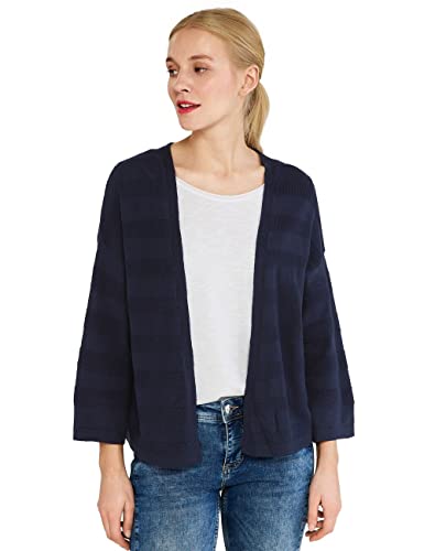 Street One Damen Strukturcardigan A253591, Deep Blue, 38 von Street One