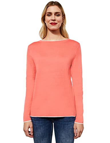 Street One Damen A301896 Strickpullover, Sunset Coral, 36 von Street One