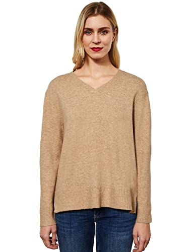 STREET ONE Damen A301962 Strickpullover, mid Cream Melange, 38 STREET ONE Damen A301962 Strickpullover, mid Cream Melange, 38 von Street One