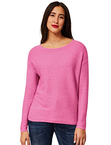 STREET ONE Damen A302025 Strickpullover, pink Crush Melange, 34 von STREET ONE