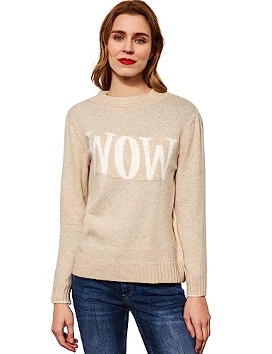 STREET ONE Damen A302045 Strickpullover, Tender Sand Melange, 46 von Street One