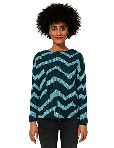 STREET ONE Damen A302110 Strickpullover, deep Teal Blue, 42 von Street One