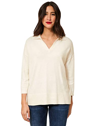 STREET ONE Damen A302112 Strickpullover, Dream White Melange, 42 von Street One