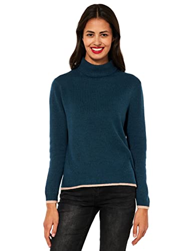 STREET ONE Damen A302113 Strickpullover, deep Teal Melange, 46 von Street One