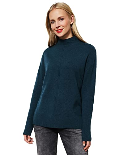 Street One Damen A302114 Strickpullover, deep Teal Melange, 38 von Street One